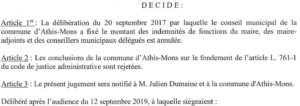Extrait 5: le Tribunal Administratif de Versailles donne raison à Julien DUMAINE sur tous les points