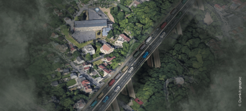 Simulation de l’impact du projet de franchissement de la Seine sur le quartier de Mons